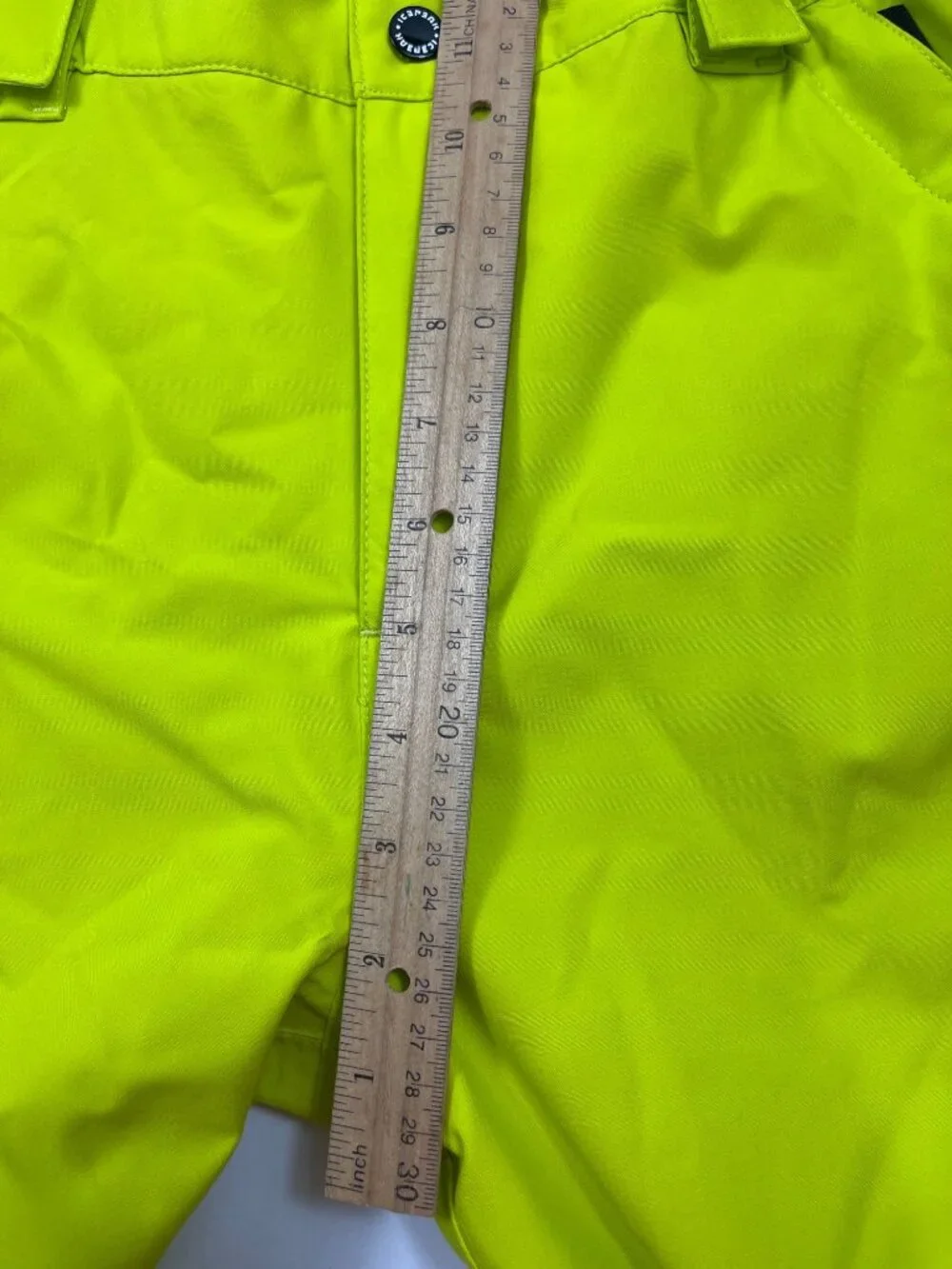 Icepeak Youth Snow Pants W/ Suspenders Neon Yellow Waterproof Size 16 15+